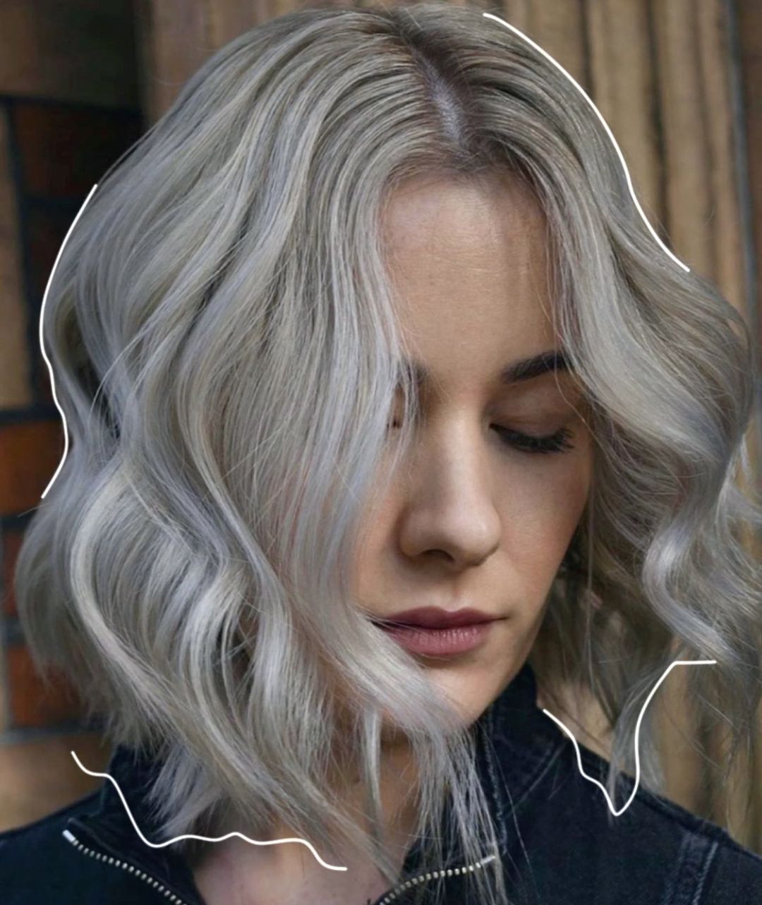 silver hair colour at Gusto hair salon Oxford Street, Central London