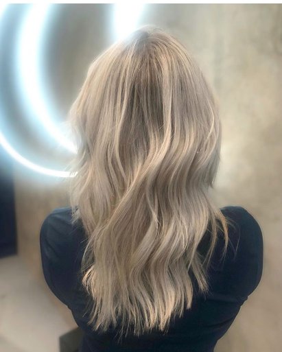 Gritty Ash Blonde hair colour at Gusto hair salons in Central London
