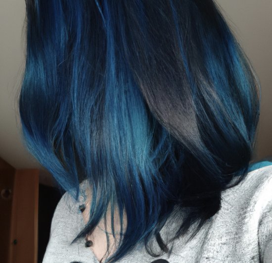 Blue black hair London