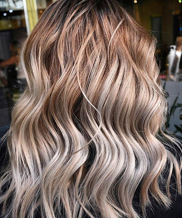 Beach waves blow dry Gusto hair salons in Central London