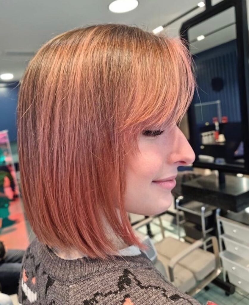 Peach blonde hair