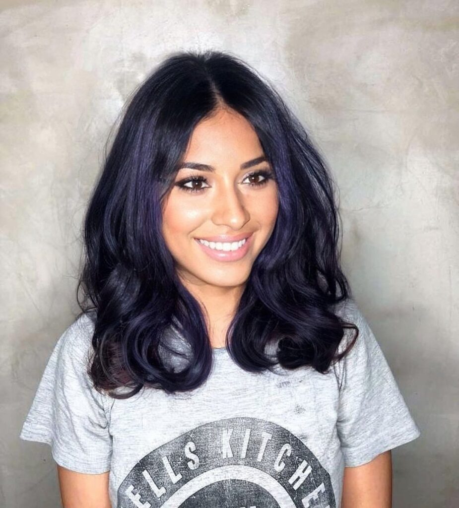 PURPLE HAIR COLOUR CENTRAL LONDON HAIRDRESSERS