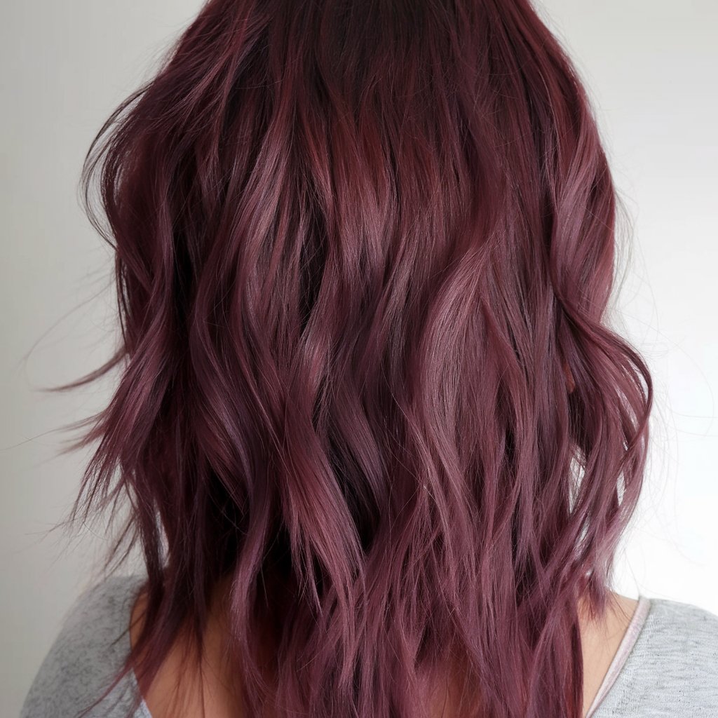 Plum hair