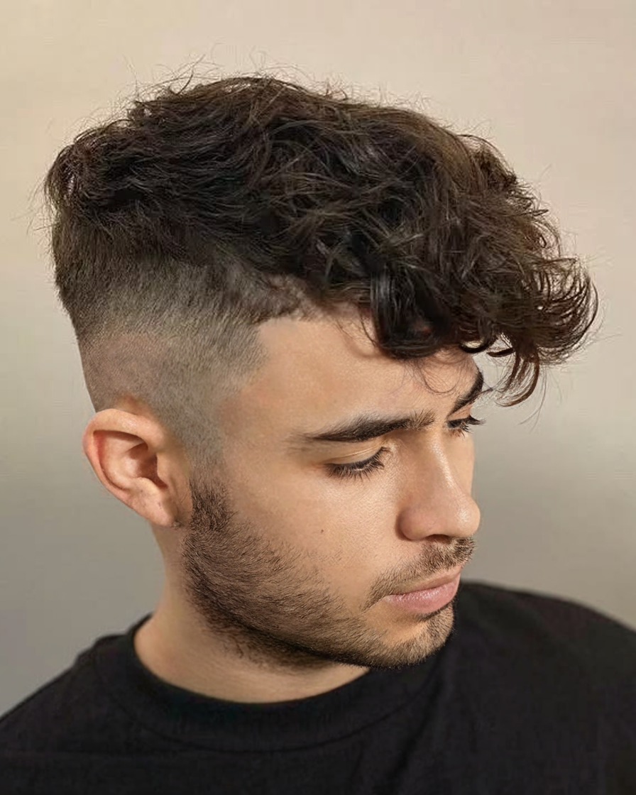 Low Taper Fade With Textured Fringe