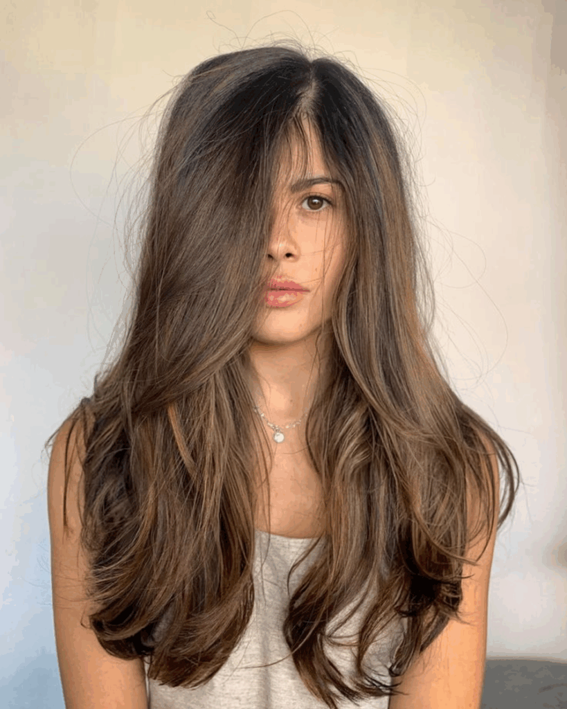 Voluminous straight hair