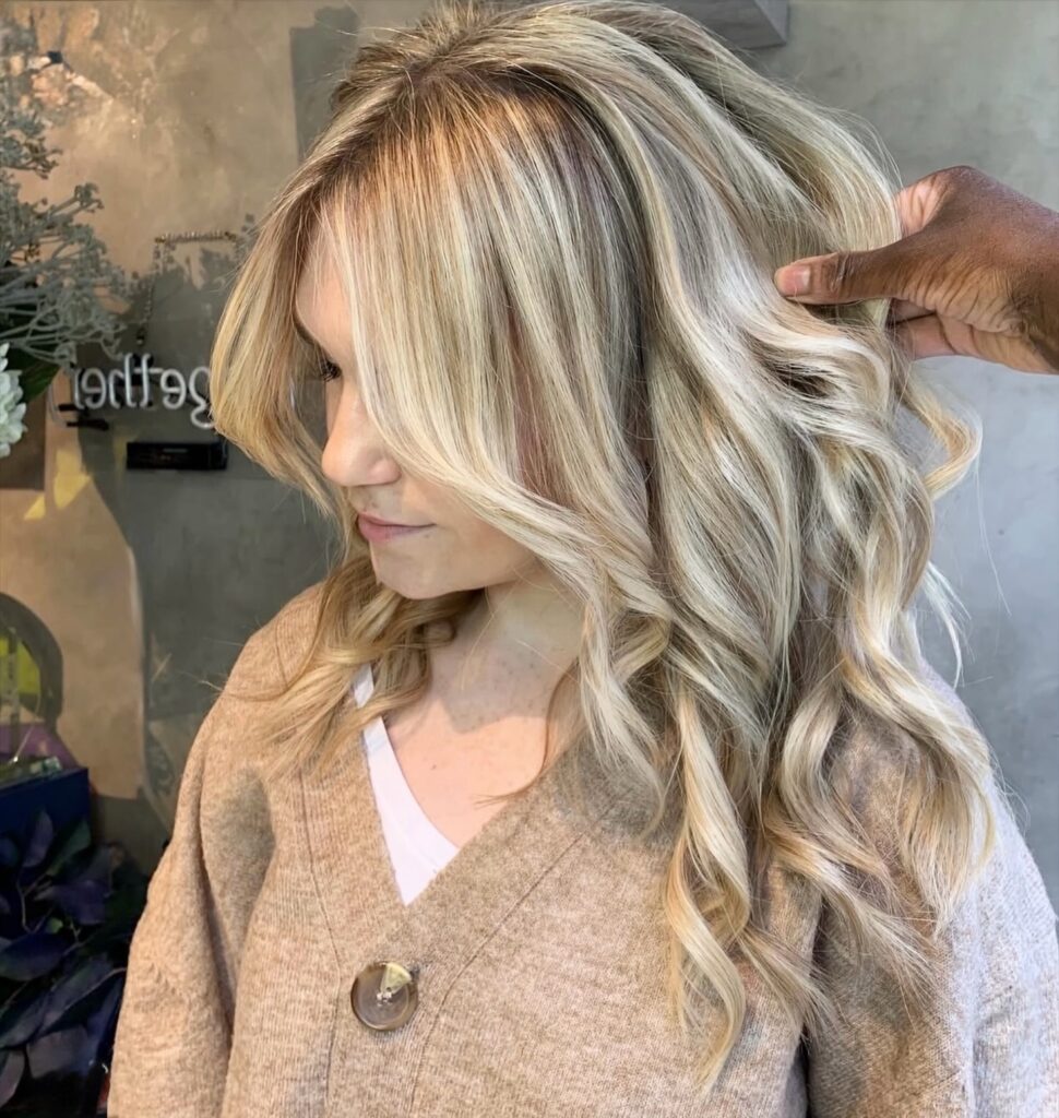 Multi-tonal platinum balayage by Gusto Hair Creative Director &mdash; The Masterwork signature colour