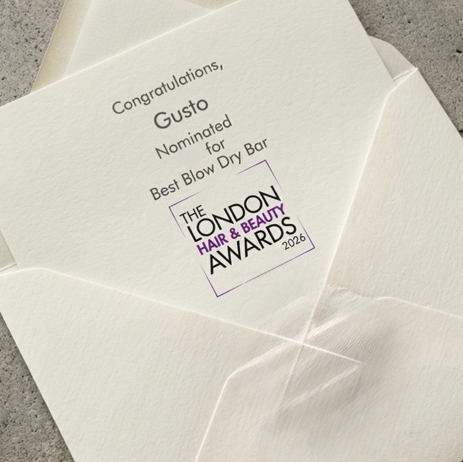 Gusto Nominated Again at the London Hair and Beauty Awards 2026