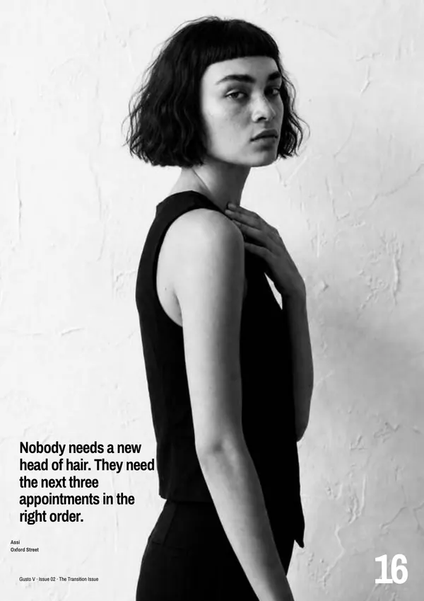 GUSTO V Issue 02, page 16: Nobody needs a new head of hair