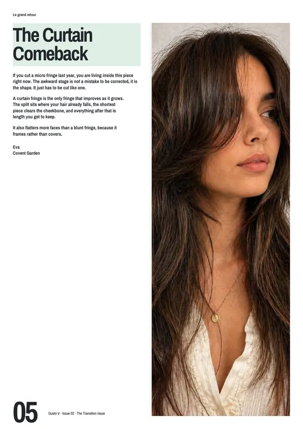 GUSTO V Issue 02, page 05: The Curtain Comeback